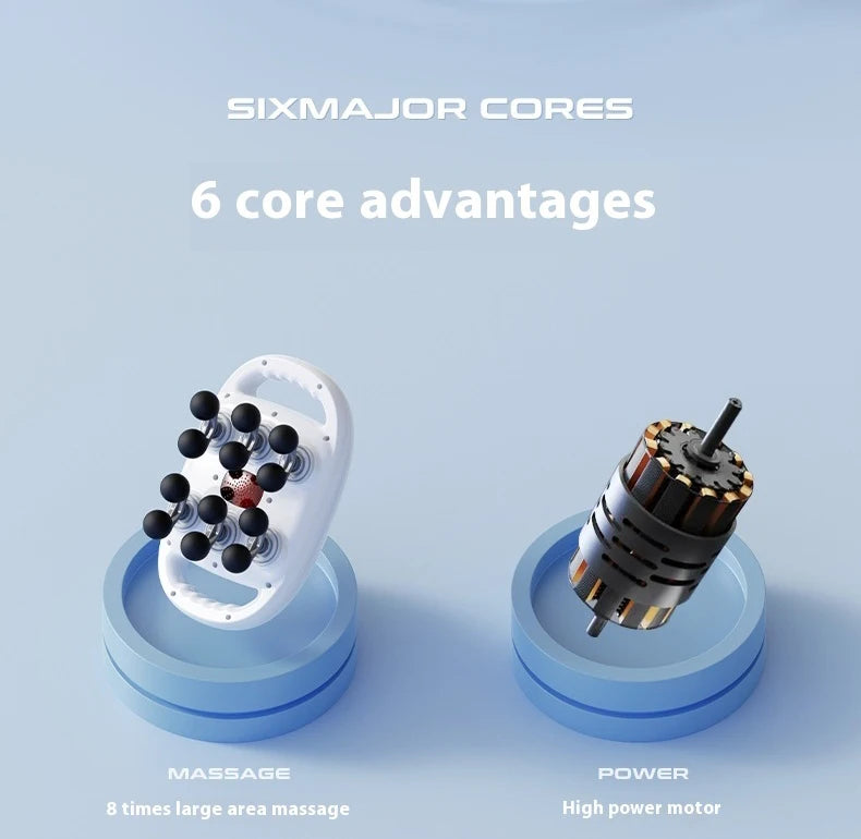 High-Frequency Vibration Full-Bbody Massage Gun Back, Waist, Neck and Shoulder Massager muscle Massager 12/16-Head fascia Gun