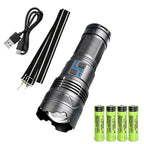 New upgrade GT61 High Power Led Flashlights Super Bright Spotlight Tactical flashlight Zoomable Outdoor Emergency Camping Torch