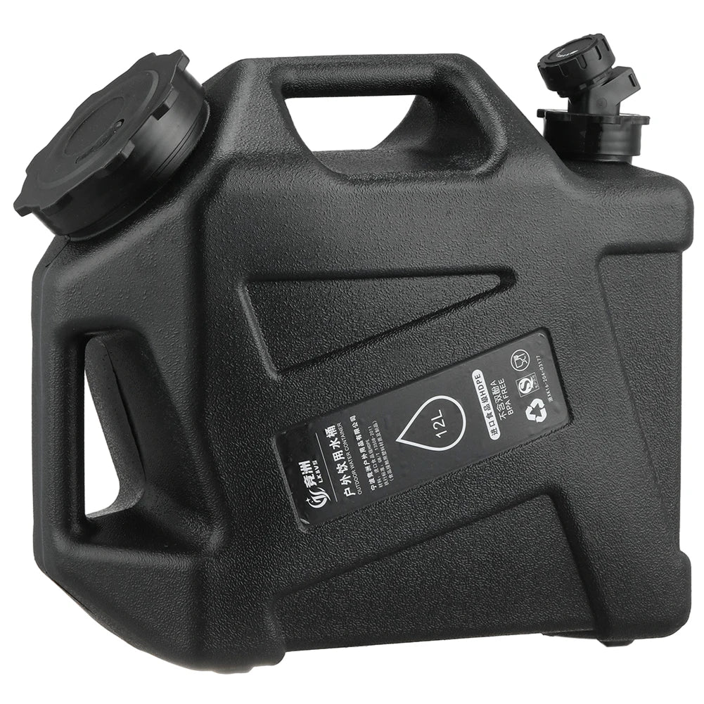 12L Water Storage Container No Leakage Water Storage Carrier Portable Large Capacity Outdoor Hiking Accessories