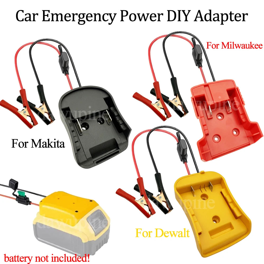 Car Emergency Power DIY Adapter Automotive 30A Fuse Igniter Jump Starter for Makita for Milwaukee for Dewalt 18V Li-ion  Battery