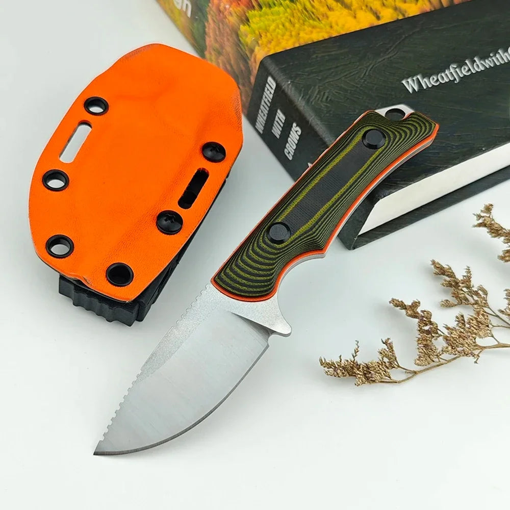 Fixed Blade Hunter Knife with Kydex Sheath G10 Handle Survival Camping Small Multitools Knife