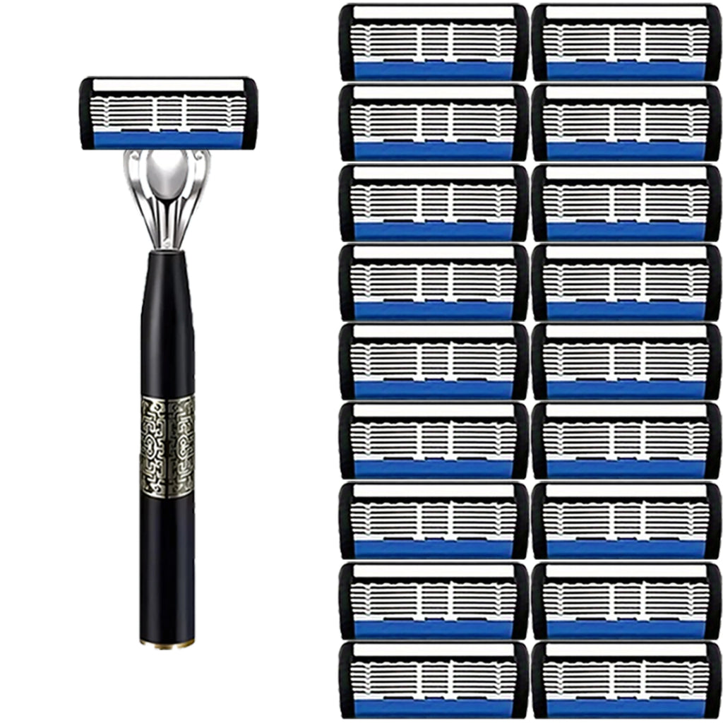 High-end men's razor with anti-slip handle, sharp and smooth stainless steel blade, painless shaving, perfect gift for festivals