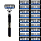 High-end men's razor with anti-slip handle, sharp and smooth stainless steel blade, painless shaving, perfect gift for festivals