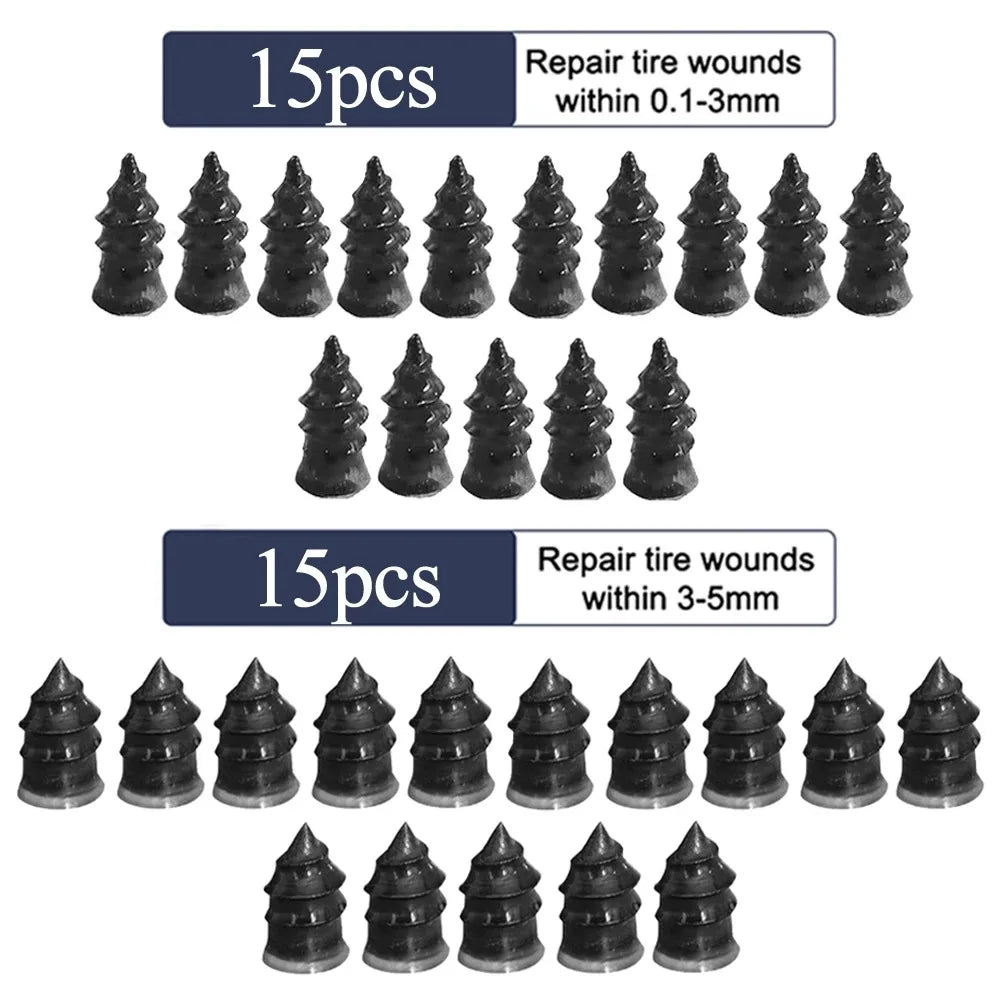 100PCS Wholesale Car Vacuum Tyre Repair Nail Tire Repair Tool Set Cars Truck Rubber Tire Puncture Motorcycle Repair Glue Nails