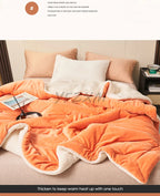 Super Soft Imitation Lambswool Blanket Autumn Winter Double Queen Blankets High Quality Comfortable Milk Fleece Sofa Blanket