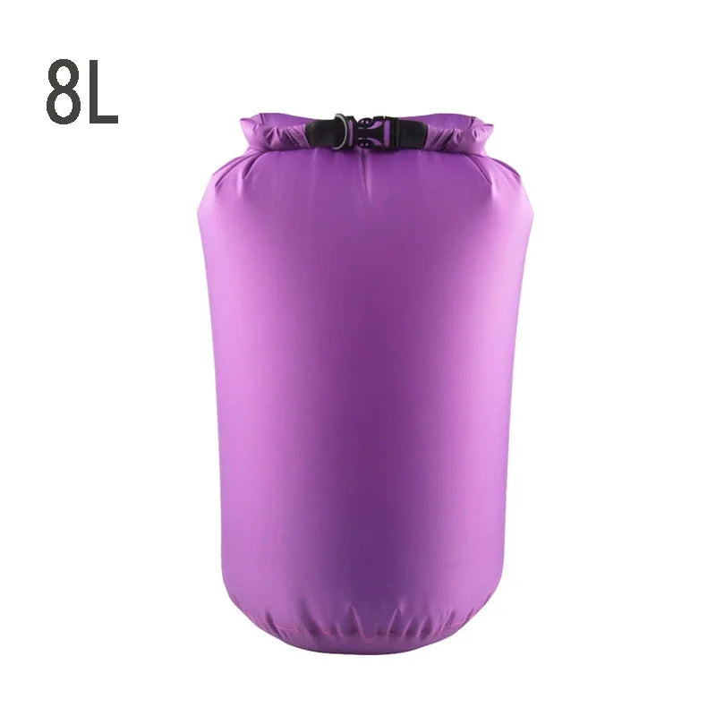 8L/25L/40L/70L/75L Waterproof Dry Bag Ultra Lightweight Airtight Bags Roll Top Drybags for Camping Kayaking Swimming Rafting