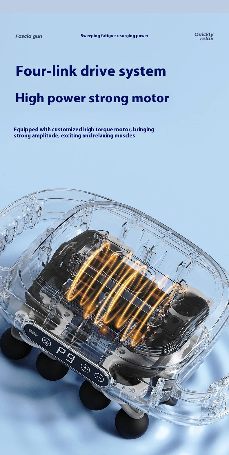 High-Frequency Vibration Full-Bbody Massage Gun Back, Waist, Neck and Shoulder Massager muscle Massager 12/16-Head fascia Gun