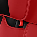 Car seat cover, 5-seater universal, suitable for 90% of 5-seater models，Waterproof leather car interior, (Black/Red)
