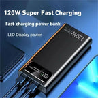 VIVO 120W Power Bank Super Fast Charging 200000mAh Large Capacity Portable External Battery For Mobile Power Bank For IPhone