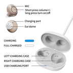 JINGHAO Hearing Aids Sound Amplifier Rechargeable Sound Enhance For Elderly Father Mother Gift Beige