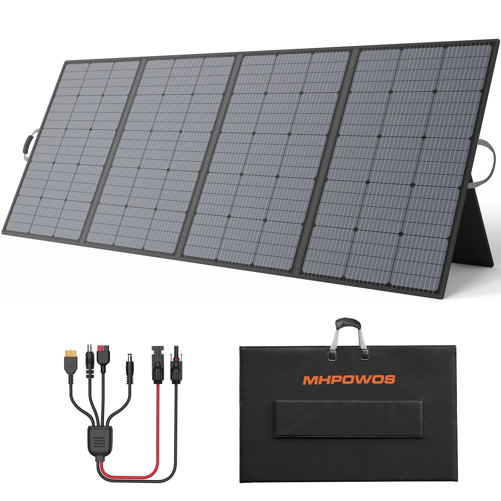 MHPOWOS Portable Solar Panel for Power Stations, 31V Solar Charger 400W Outdoor emergency backup power supply for RV Camping
