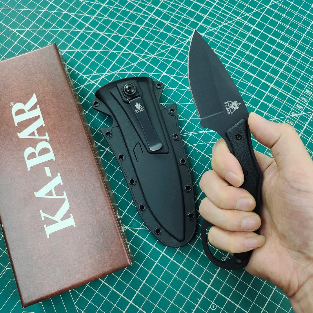 KA-BAR 2491 straight knife wilderness survival emergency rescue tool, easy to carry, diving,  hunting knife, tactical equipment