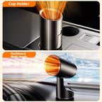 Eary 12V 24V 360°Rotate Car Heater 150W Windshield Defogger Defroster for Winter 2 in 1 Fast Heating & Cooling Fan for Car Sedan