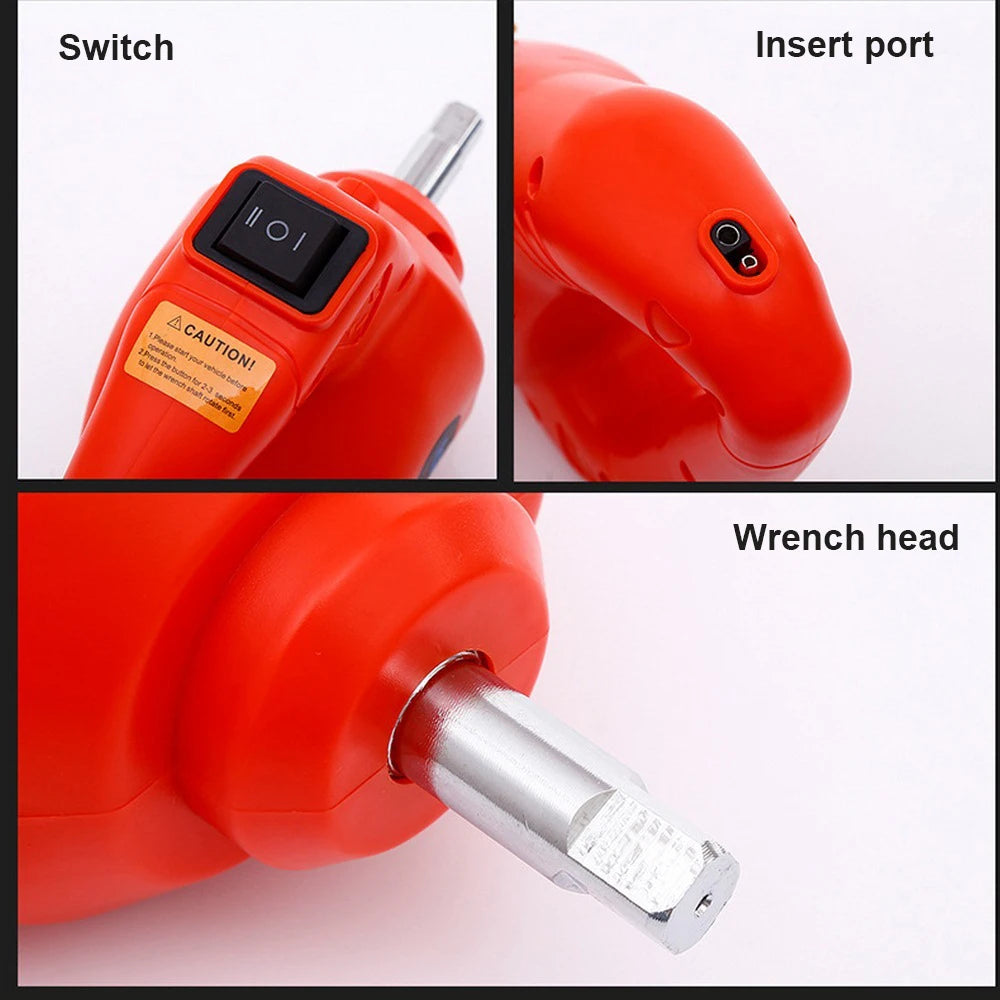 1 Set DC 12V 5Ton Car Jack Lifting Equipment Cooper Motor Portable Tire Jack Electric Hydraulic Jack with Led Light for Car Suv