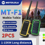 Motolola F1 Walkie Talkie  Portable Two-Way Radio UHF Transceiver Set Walkie-talkies Radio Walkie Talkie Long Range COD