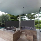 Retractable Side Awning, UV 50+ Full Aluminum Rust-Proof Patio Sunshine Screen, 280 g Thicken Privacy Divider & Wind Screen