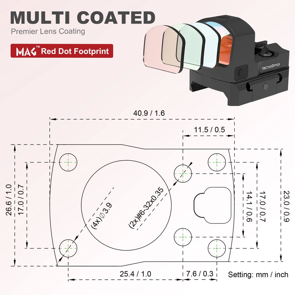 Vector Optics Frenzy-S 1x17x24 Red Dot Sight With RMSc Footprint,Motion Sensor,Lightest Weight For Glock 17 19 Taurus Pistol
