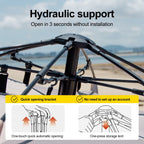 Sonuto Outdoor 3-4P One-Touch Camping Tent Quick Automatic Opening Beach Fishing Tent Family Travel Picnic Park Anti-UV Shade