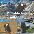 Portable Solar Power Bank,50000mAh External Solar Power Supply,Compatible with IOS Android USB-A And USB-C Charging Outdoor Camp