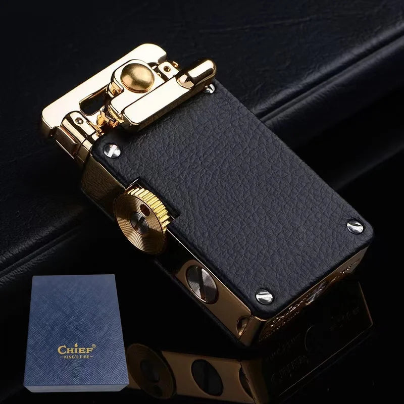 CHIEF Kerosene Lighter Light Luxury Rocker Ejection Ignition Mechanical Personalized Men's Business Gift Collectible