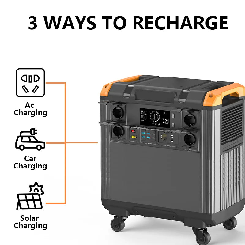 3000W Portable Power Stations Lifepo4 Battery Camping Outdoor Power Supply 5376wh Energy Storage 2400W Portable Power Generator