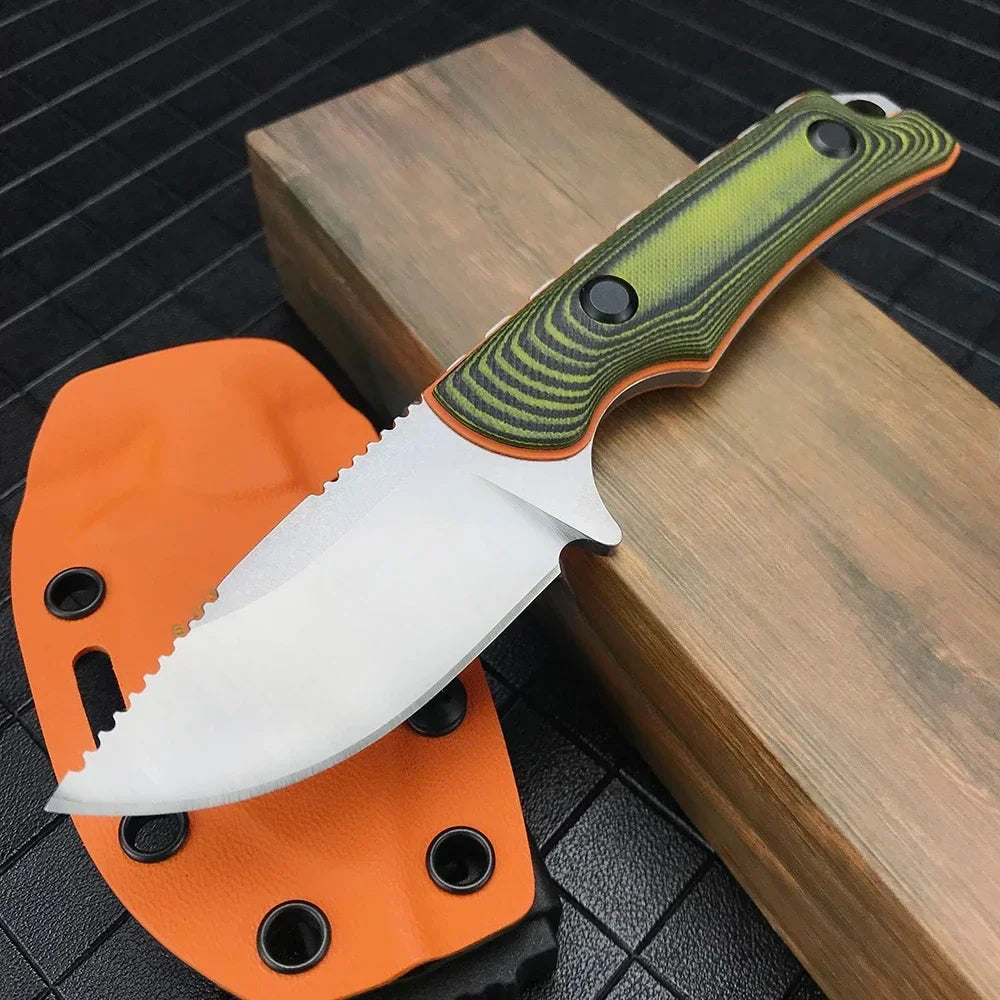 Fixed Blade Hunter Knife with Kydex Sheath G10 Handle Survival Camping Small Multitools Knife