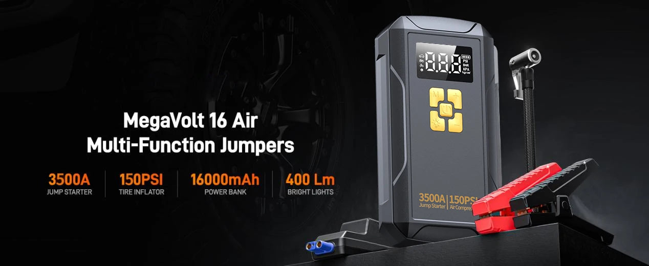 Jump Starter with Air Compressor 3500A Jump Starter 150PSI Air Pump Multifunctional Tire Inflator Power Bank Lighting for Car