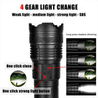 New upgrade GT61 High Power Led Flashlights Super Bright Spotlight Tactical flashlight Zoomable Outdoor Emergency Camping Torch