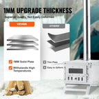 SucceBuy Wood Stove 80 in Stainless Steel Camping Tent Stove Portable Burning Stove with Chimney Pipes & Gloves 700in³Firebox