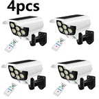 Outdoor Motion Sensor Solar Lights 2000 Lumens 77LED Solar Motion Sensor LED Light Outdoor Camera Wireless Security Floodlights