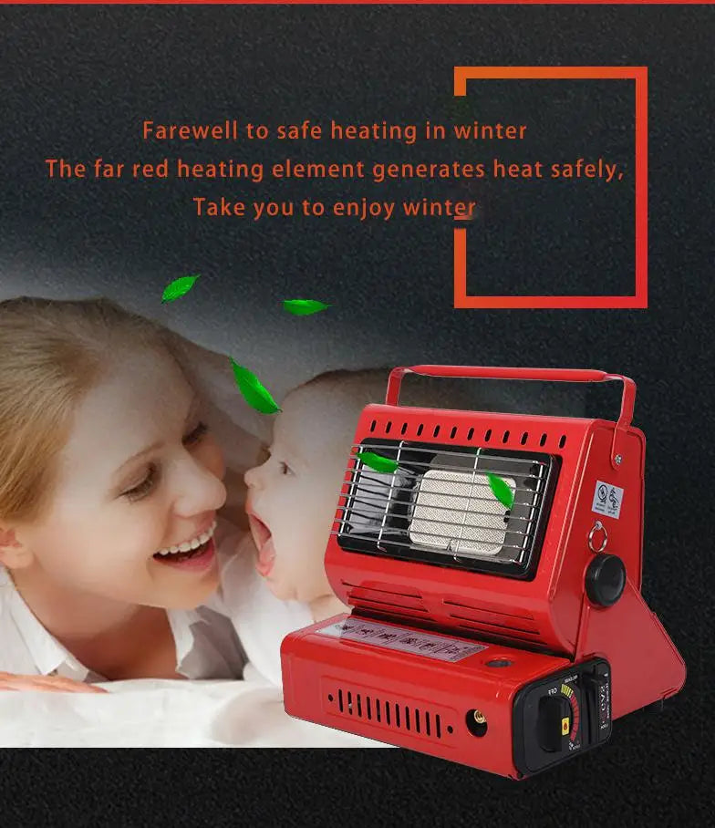 Portable Gas Camping Stove Outdoor Picnic BBQ Stove Portable Hand Warmer Home Heater Cassette Stove for Camping Tent Fishing