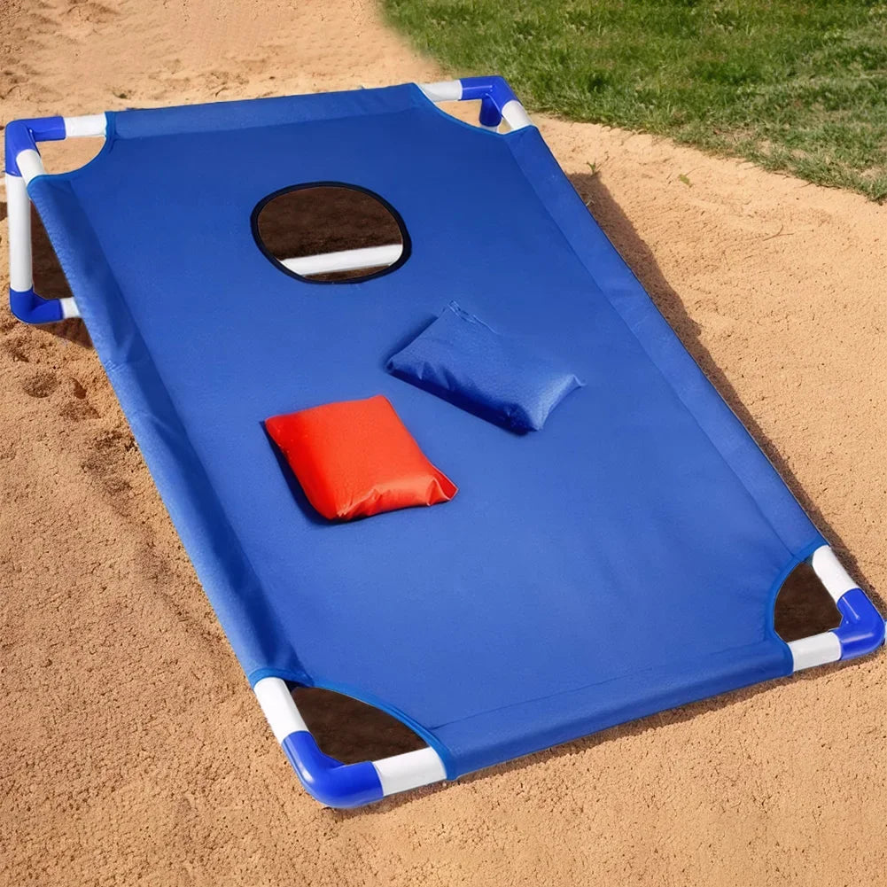 Portable Cornhole Board Set with 6 Bags Outdoor Toss Game Set for Kids Adults Family Outdoor Yard Toss Game Sports Entertainment
