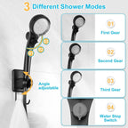 Portable Camping Shower Set Rechargeable Pump 6000mAh Outdoor Shower Kit with 20L Foldable Bag for Travel RV Garden Hiking
