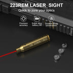 223REM Optics Cartridge Red Dot Laser Bore Brass Bore Boresighter For Pistol Rifle Scope Hunting Accessories 6 Batte