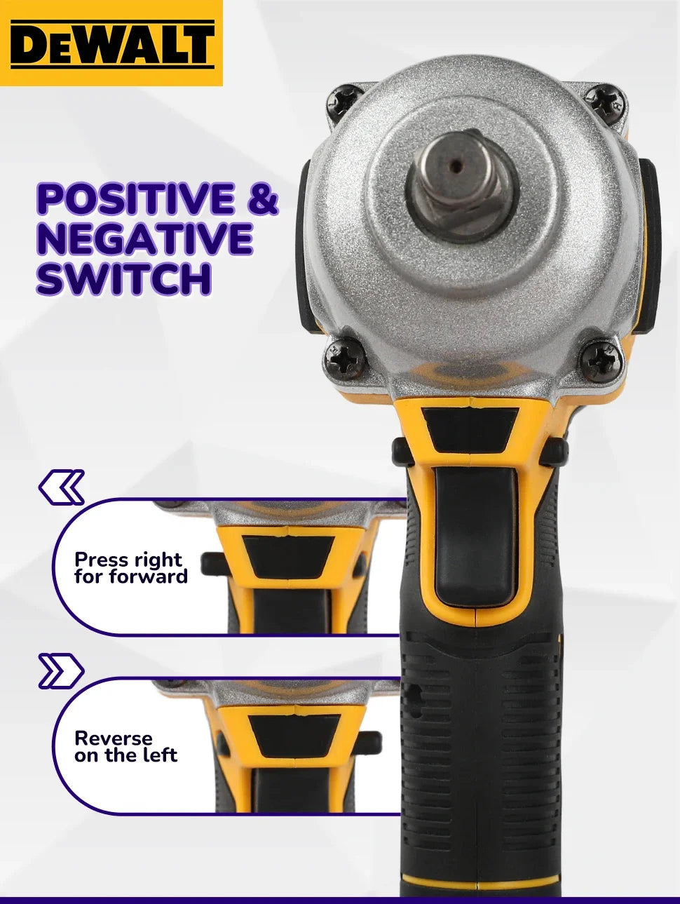 DeWalt DCF900 High Torque Brushless 20V Electric Impact Wrench Powered Electric Durable for Professiona Naked Tool