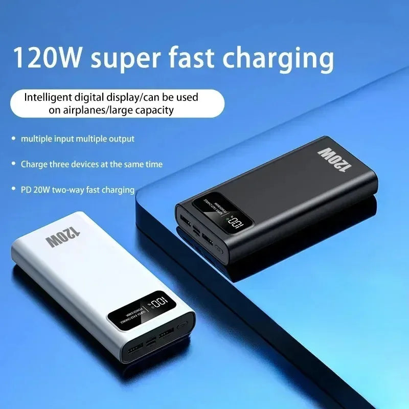 Xiaomi 50000mAh Power Bank Ultra Large Capacity 120W Super Fast Charging Portable External Battery With LED Digital Display