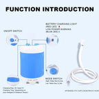 Portable USB Rechargeable  shower head, Multi-Purpose Watering System,Garden Hose Nozzle with US Standard Connector for Outdoor