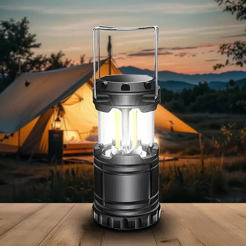 Tent Lamp LED Portable Lantern Telescopic Torch Camping Lamp Outdoor Waterproof Emergency Light Battery Powered