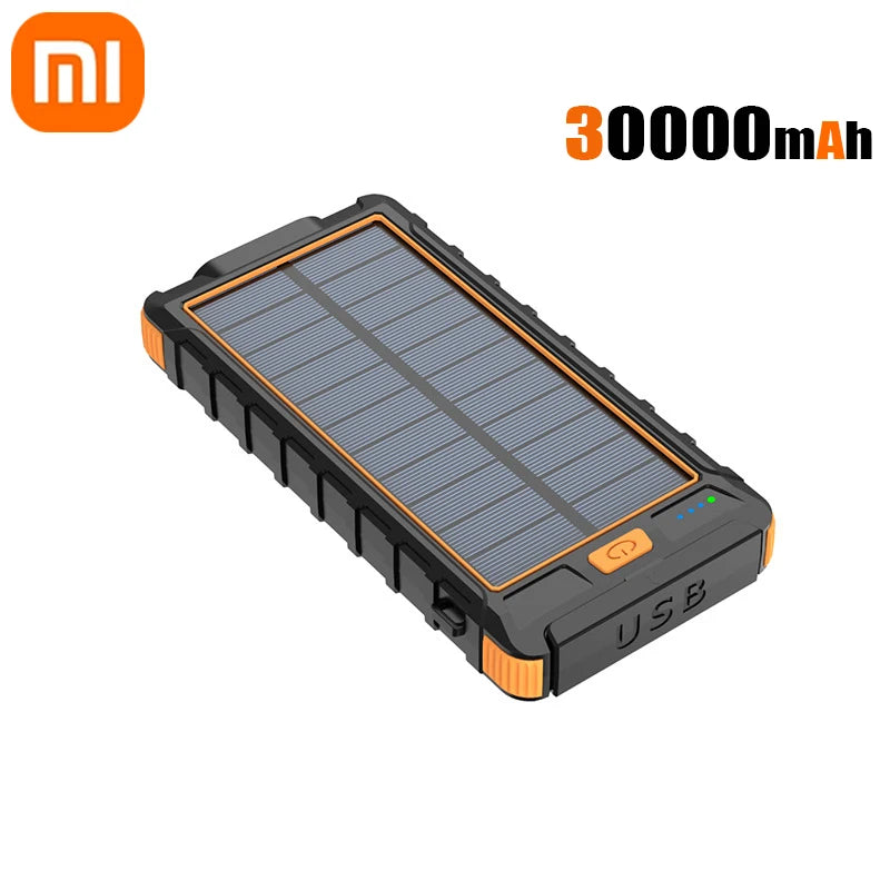 Xiaomi 50000mAh Large Capacity Solar Power Bank Outdoor Compass Waterproof External Battery Flashlight For iPhone Samsung