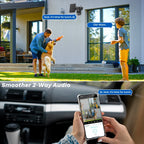 4k 8MP WIFI Solar Camera With 7800 mAh Battery Dual Lens Wireless PTZ Camera Color Night Vision Security Surveillance ICSEE