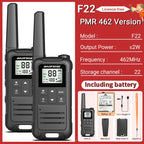 2pcs Baofeng F22 Kids Walkie Talkie Rechargeable Type-C Ham Radio Electronic Toys Birthday Gift Children