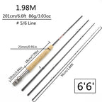 Mavllos Sneak Fishing Fly Rod 6.5ftT 8ft 9ft  Cork Handle Light Lake River 40T Carbon Fiber Fly Rod For Trout and Bass