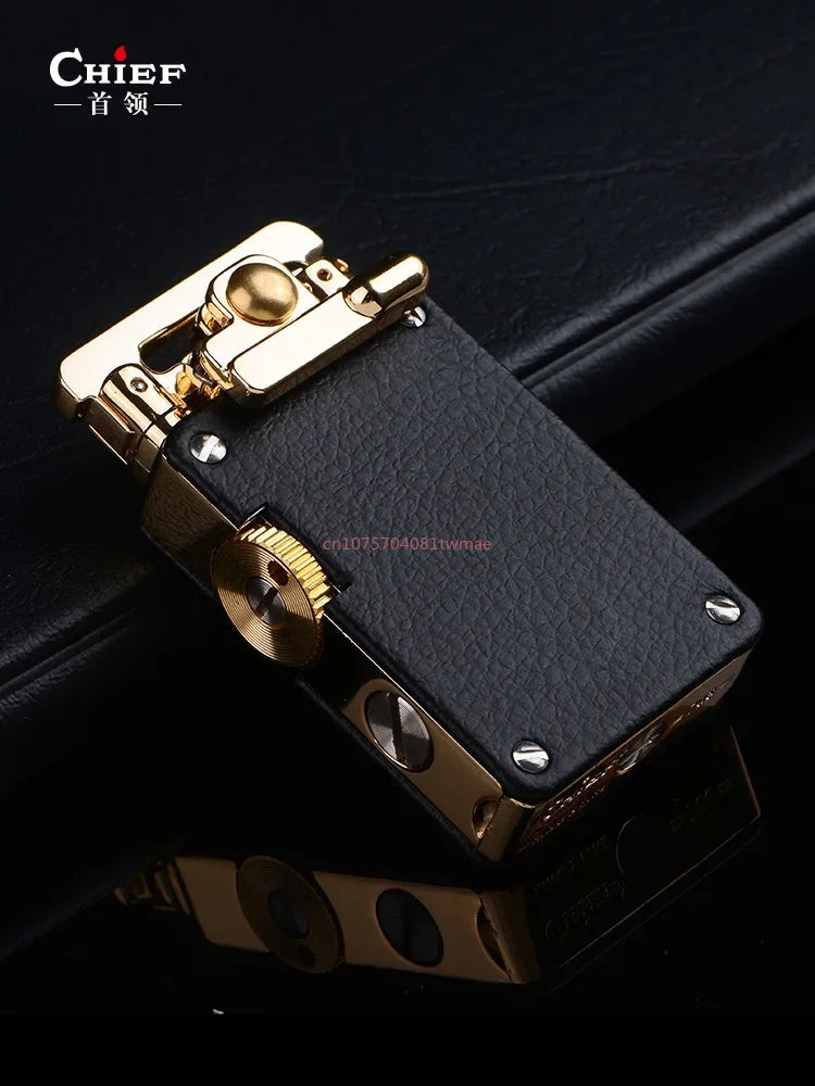 CHIEF Kerosene Lighter Light Luxury Rocker Ejection Ignition Mechanical Personalized Men's Business Gift Collectible