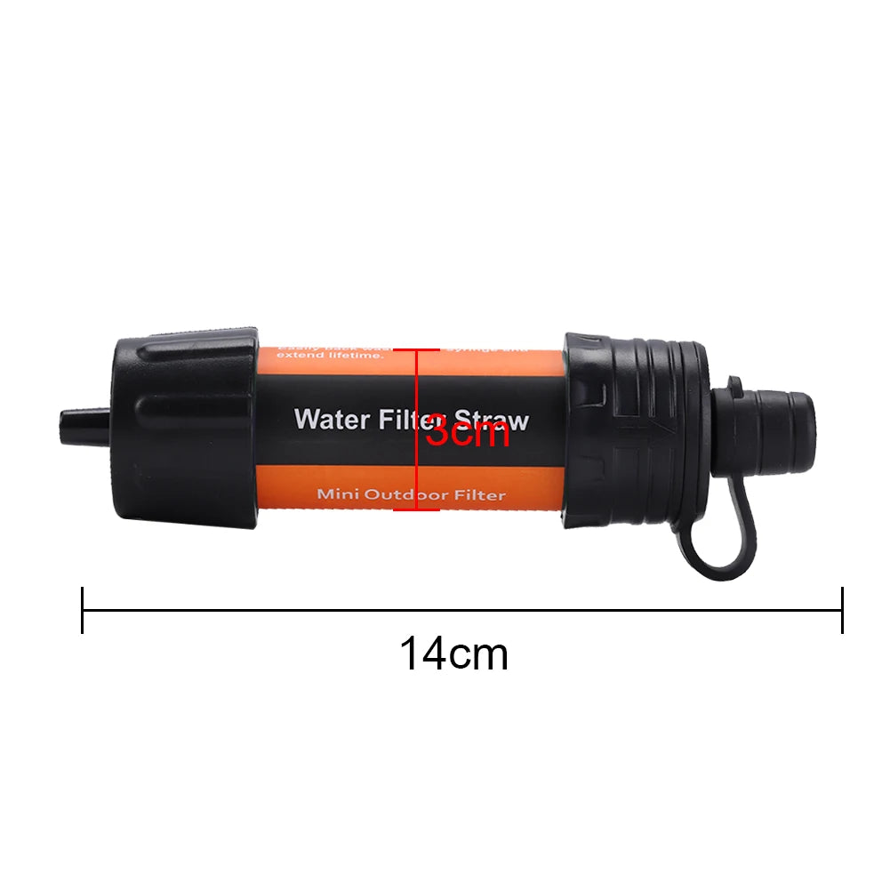 Water Filter Straw For Drinking Water Rainwater Filter Survival Pure Water Purifier Filtering Straw Tools Emergency Accessories