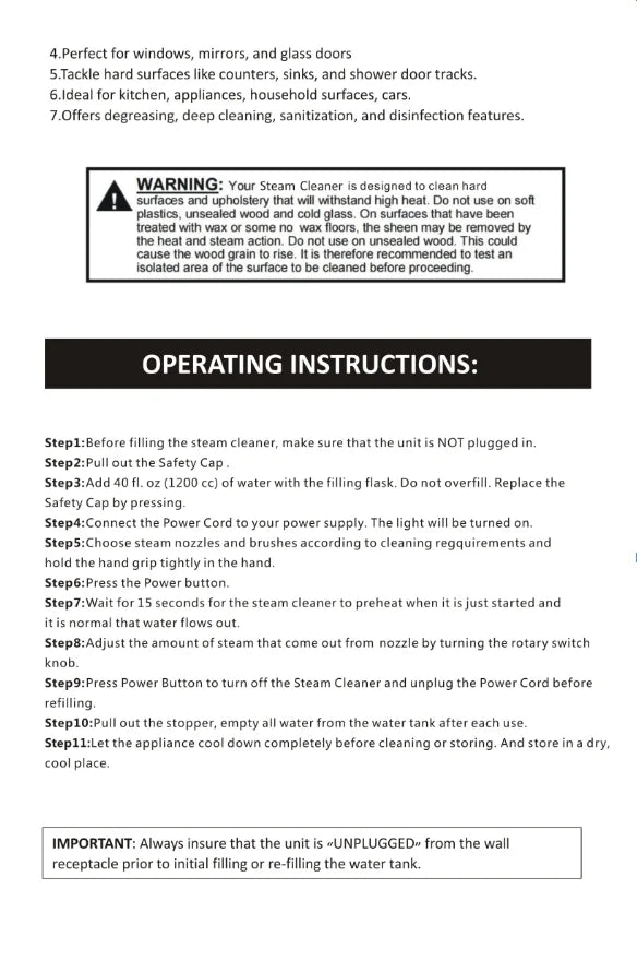 2500W High And Temperature Handheld Steam Cleaners Air Conditioner Kitchen Hood Car Steam Clean Machine Floor and More Cleaning