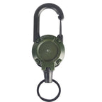 1/2Pcs Retractable Key Chains Anti-theft Metal Easy-to-pull Buckle Rope Elastic Keychain Sporty Retractable Key Ring