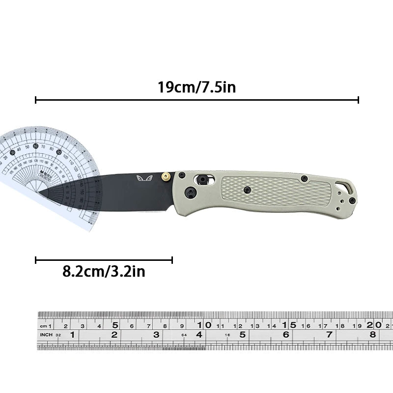 BM Bugout 535 EDC Knife Ranger Green Grivory Handle knife CPM-S30V Stainless Steel folding knife hiking tactical pocket knife
