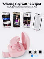 Ring Mouse Rechargeable Mini Light Weight Bluetooth 2.4G Dual-mode Wide Compatible Remote Control Selfie Scan Short Video Speech