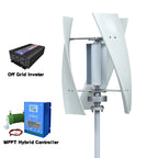 2000W Vertical Axis Wind Turbine 48V Alternative Energy Generator 220V AC Output Household Complete Set With Battery System10KWh