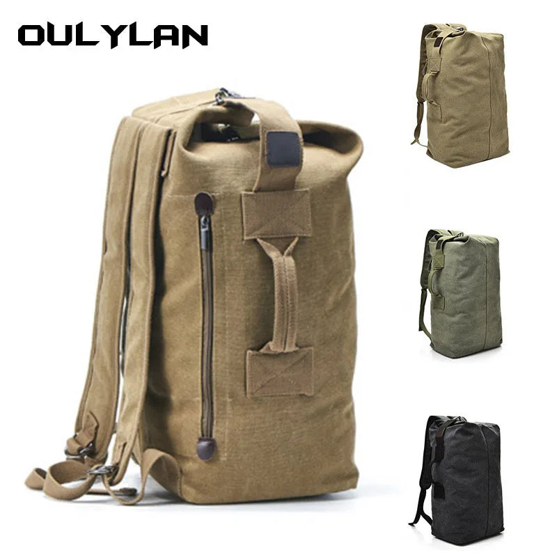Outdoor Travel Bag Backpack Man Light weight Canvas Bucket Shoulder Bags